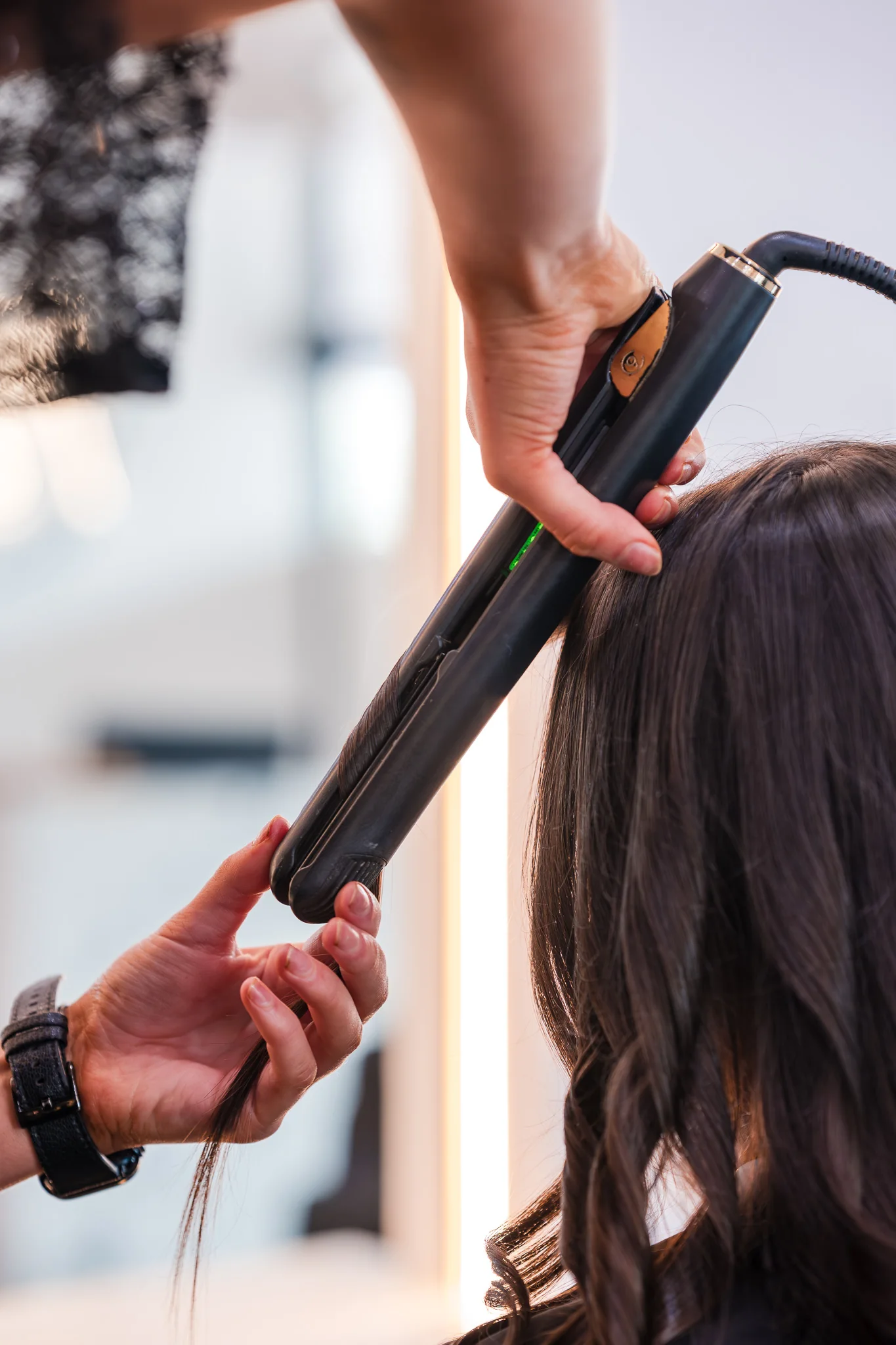 Hair styling detail at PSR